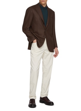 模特儿示范图 - 点击放大 - JOHN SMEDLEY - Sea Island Cotton T-Shirt