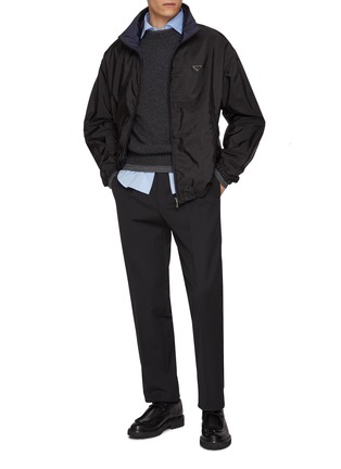 模特儿示范图 - 点击放大 - PRADA - 立领拉链夹克