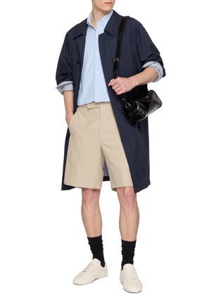 模特儿示范图 - 点击放大 - PRADA - Tailored Cotton Shorts