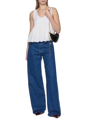 模特儿示范图 - 点击放大 - CHLOÉ - Sleeveless Jacquard Peplum Top