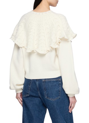 背面 - 点击放大 - CHLOÉ - Capelet Layered Wool Cashmere Knit Cardigan