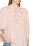  - CHLOÉ - Lace Panel Balloon Sleeve Blouse