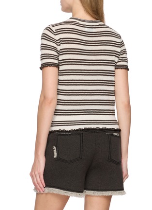 背面 - 点击放大 - BARRIE - Seersucker Striped Top