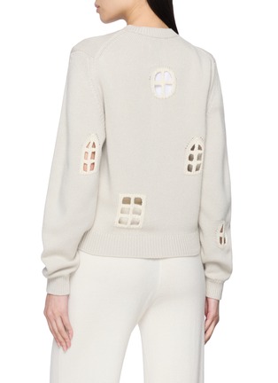 背面 - 点击放大 - BARRIE - 镂空窗格针织开衫