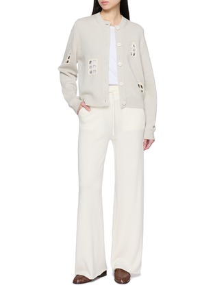 模特儿示范图 - 点击放大 - BARRIE - 镂空窗格针织开衫