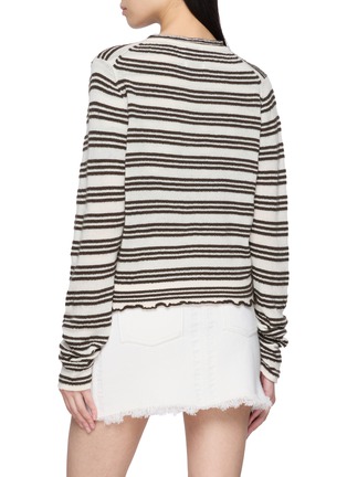 背面 - 点击放大 - BARRIE - 条纹泡泡纱针织开衫