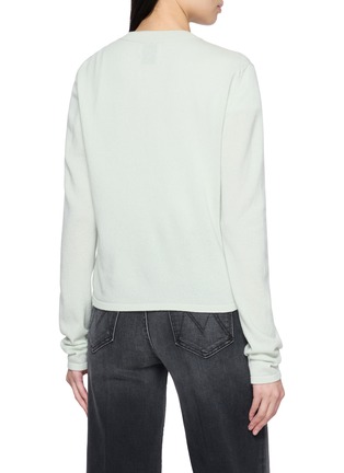 背面 - 点击放大 - BARRIE - 移花纹羊绒针织开衫