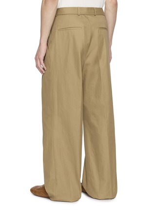 背面 - 点击放大 - DRIES VAN NOTEN - Belted Pleated Cotton Pants