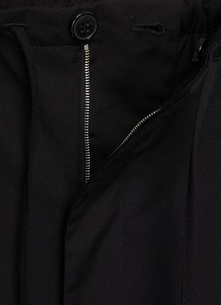  - DRIES VAN NOTEN - Drawstring Waist Straight Leg Cotton Wool Pants