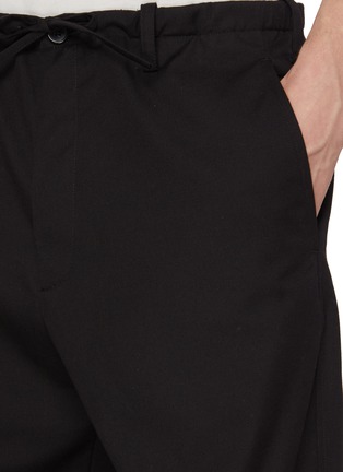  - DRIES VAN NOTEN - Drawstring Waist Straight Leg Cotton Wool Pants