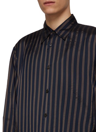  - DRIES VAN NOTEN - Long Sleeve Striped Cupro Shirt