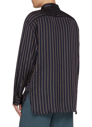 背面 - 点击放大 - DRIES VAN NOTEN - Long Sleeve Striped Cupro Shirt