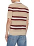 背面 - 点击放大 - DRIES VAN NOTEN - Short Sleeve Thick Striped Wool Knit Polo Top