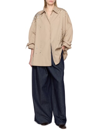 模特儿示范图 - 点击放大 - DRIES VAN NOTEN - 亮片饰长袖衬衫