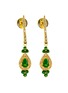 首图 - 点击放大 - LC COLLECTION JEWELLERY - Halo 18K Gold Diamond Emerald Drop Earrings