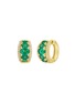 首图 - 点击放大 - LC COLLECTION JEWELLERY - 18K Gold Emerald Diamond Hoop Earrings