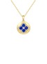 首图 - 点击放大 - LC COLLECTION JEWELLERY - Floral Halo 18K Gold Diamond Sapphire Pendant Necklace — Size 18"