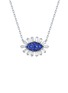 首图 - 点击放大 - LC COLLECTION JEWELLERY - Radiant Eye 18K White Gold Diamond Sapphire Necklace — Size 18"