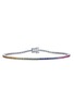 首图 - 点击放大 - LC COLLECTION JEWELLERY - Spectrum Line 14K White Gold Multi Sapphires Bracelet — Size 7"