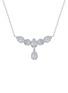 首图 - 点击放大 - LC COLLECTION JEWELLERY - Geometric Cascade 18K White Gold Diamond Necklace — Size 18"