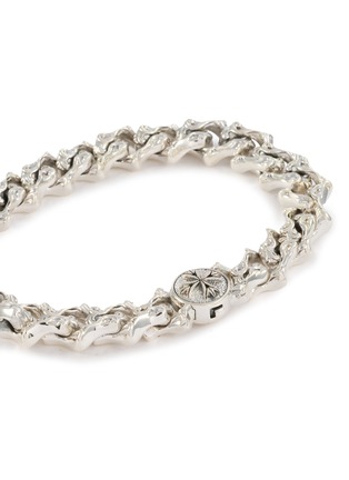 细节 - 点击放大 - EMANUELE BICOCCHI - Sharp Chain Logo Sterling Silver Bracelet