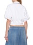 背面 - 点击放大 - ALEXANDERWANG - Relaxed Cropped Cinched Cotton Polo Shirt