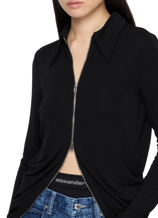  - ALEXANDERWANG - Draped Back Zip Jersey Shirt
