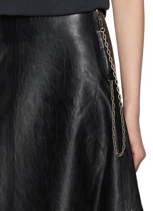  - ALEXANDERWANG - Low Waist Leather Midi Circle Skirt