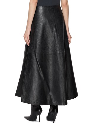 背面 - 点击放大 - ALEXANDERWANG - Low Waist Leather Midi Circle Skirt