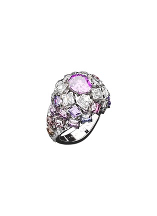 细节 - 点击放大 - MING SONG HAUTE JOAILLERIE - Cosmic Kaleidoscope Platinum Pink Sapphire Diamond Ring — HK 13