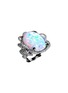 细节 - 点击放大 - MING SONG HAUTE JOAILLERIE - Lotus 14K White Gold Opal Diamond Ring — HK 13