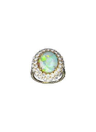首图 - 点击放大 - MING SONG HAUTE JOAILLERIE - Lotus 14K Gold Opal Diamond Ring — HK 13