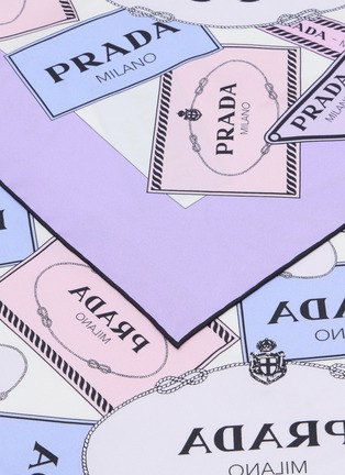 细节 - 点击放大 - PRADA - Printed Silk Twill Scarf