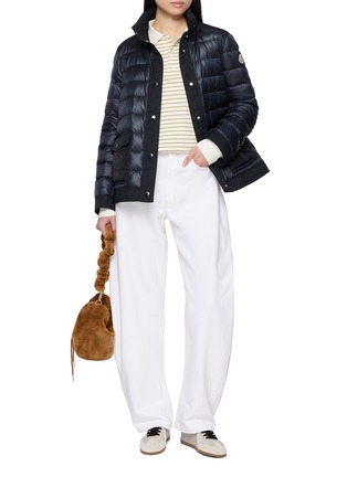 模特儿示范图 - 点击放大 - MONCLER - ORIGAN 拼接羽绒夹克