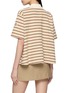 背面 - 点击放大 - MONCLER - Striped Knit Collar Cotton Polo Top