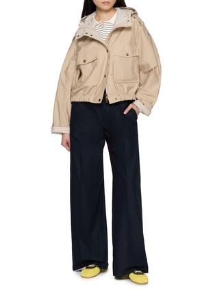 模特儿示范图 - 点击放大 - MONCLER - 松紧腰阔腿长裤