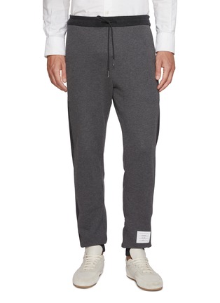 首图 - 点击放大 - THOM BROWNE - Colour Block Drawstring Waist Cotton Sweatpants