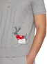  - THOM BROWNE - Embroidered Reindeer Hector Cotton Polo Shirt