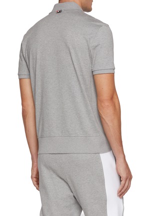 背面 - 点击放大 - THOM BROWNE - Embroidered Reindeer Hector Cotton Polo Shirt