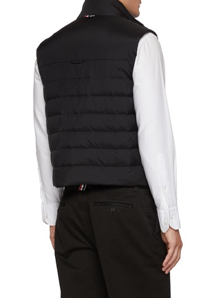 背面 - 点击放大 - THOM BROWNE - Shiny Ripstop 4-Bar Puffer Down Vest