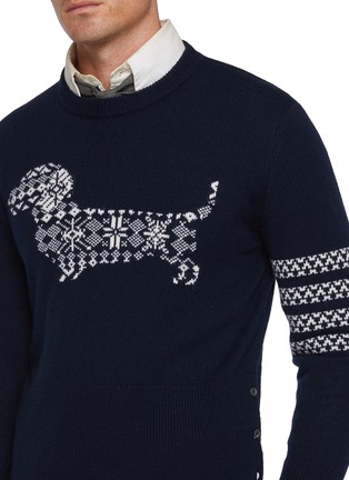  - THOM BROWNE - Holiday Hector Snowflake 4-Bar Wool Knit Sweater