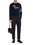 模特儿示范图 - 点击放大 - THOM BROWNE - Holiday Hector Snowflake 4-Bar Wool Knit Sweater