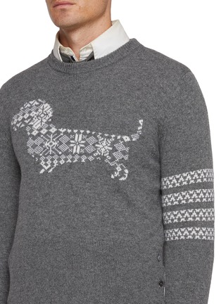  - THOM BROWNE - Holiday Hector Snowflake 4-Bar Wool Knit Sweater