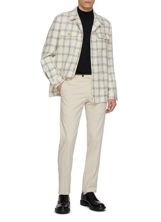 模特儿示范图 - 点击放大 - TOMORROWLAND - 羊毛立领针织衫