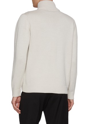 背面 - 点击放大 - TOMORROWLAND - 羊毛立领针织开衫