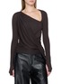 首图 - 点击放大 - HELMUT LANG - Asymmetrical Twisted Drape Long Sleeve Top