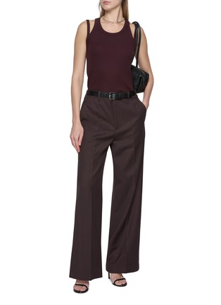 模特儿示范图 - 点击放大 - HELMUT LANG - Racer Strap Cotton Tank Top