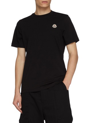 模特儿示范图 - 点击放大 - MONCLER - 纯棉圆领短袖 T 恤三件套