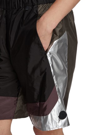  - MONCLER - Logo Patch Track Shorts