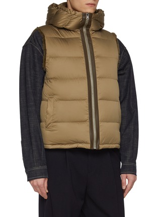 细节 - 点击放大 - KRUF - Hooded Reversible Mink Fur Padder Vest